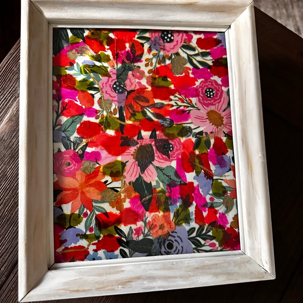 Hand crafted decorative vanity tray original rustic farmhouse Floral Decorative - Picture 5 of 10